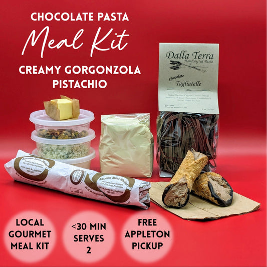 "Meal Kit" - Gorgonzola and Pistachio with Chocolate Tagliatelle Pasta